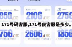 171号码客服,171号段客服是多少。