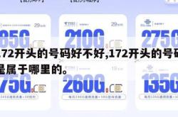172开头的号码好不好,172开头的号码是属于哪里的。