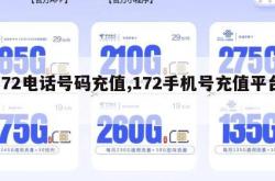 172电话号码充值,172手机号充值平台。