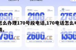 怎么办理170号段电话,170电话怎么申请。