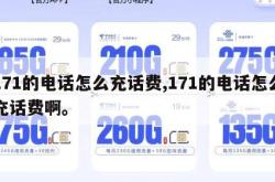 171的电话怎么充话费,171的电话怎么充话费啊。