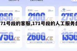 171号段的客服,171号段的人工服务台。
