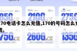 170电话卡怎么充值,170的号码怎么充费。