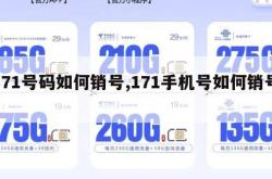 171号码如何销号,171手机号如何销号。