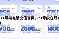 171号段电话充值官网,171号段在线充值。