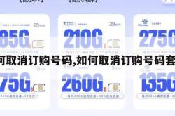 如何取消订购号码,如何取消订购号码套餐。
