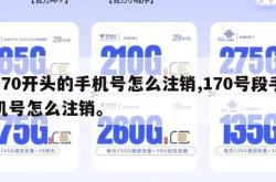 170开头的手机号怎么注销,170号段手机号怎么注销。