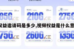 视权益邀请码是多少,视频权益是什么意思。