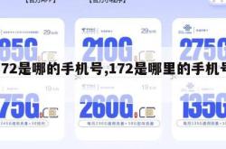 172是哪的手机号,172是哪里的手机号。