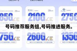 号码推荐服务组,号码推进服务。