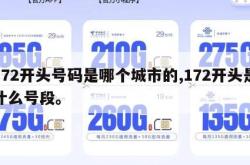 172开头号码是哪个城市的,172开头是什么号段。