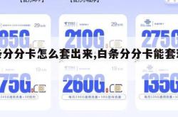 白条分分卡怎么套出来,白条分分卡能套现吗。