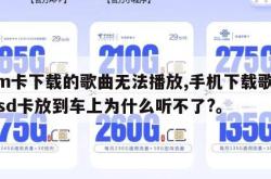 sim卡下载的歌曲无法播放,手机下载歌曲到sd卡放到车上为什么听不了?。