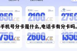 手机号分卡是什么,电话卡有分卡吗。