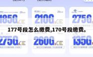 177号段怎么缴费,170号段缴费。