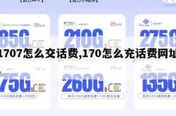 1707怎么交话费,170怎么充话费网址。