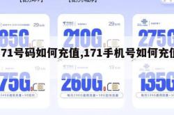 171号码如何充值,171手机号如何充值。