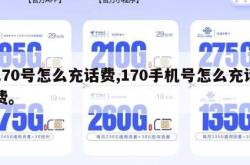 170号怎么充话费,170手机号怎么充话费。