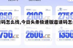 邀请码怎么找,今日头条极速版邀请码怎么找。