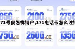 171号段怎样销户,171电话卡怎么注销。