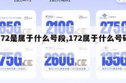172是属于什么号段,172属于什么号码。