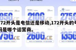 172开头是电信还是移动,172开头的号码是哪个运营商。