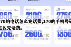 170的电话怎么充话费,170的手机号码怎么充话费。