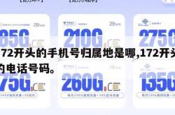 172开头的手机号归属地是哪,172开头的电话号码。