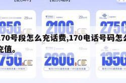 170号段怎么充话费,170电话号码怎么充值。