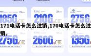 171电话卡怎么注销,170电话卡怎么注销。