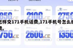 怎样交171手机话费,171手机号怎么缴费。