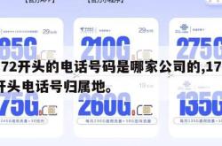 172开头的电话号码是哪家公司的,172开头电话号归属地。