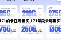 171的卡在哪里买,171号段去哪里买。