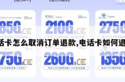 电话卡怎么取消订单退款,电话卡如何退订。