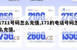 1711号码怎么充值,171的电话号码怎么充值。