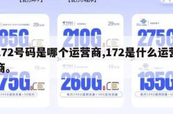 172号码是哪个运营商,172是什么运营商。