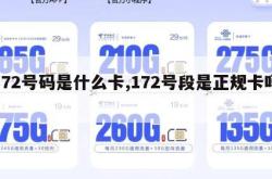 172号码是什么卡,172号段是正规卡吗。