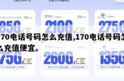 170电话号码怎么充值,170电话号码怎么充值便宜。