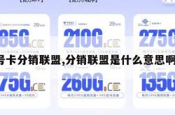 号卡分销联盟,分销联盟是什么意思啊。