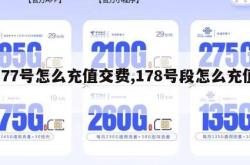 177号怎么充值交费,178号段怎么充值。