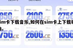 sim卡下载音乐,如何在sim卡上下载歌曲。
