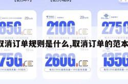 取消订单规则是什么,取消订单的范本。