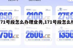 171号段怎么办理业务,171号段怎么样。