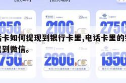 电话卡如何提现到银行卡里,电话卡里的钱怎么提到微信。