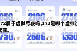 172属于虚拟号段吗,172是哪个虚拟运营商。