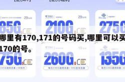 哪里有170,171的号码买,哪里可以买170的号。