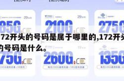 172开头的号码是属于哪里的,172开头的号码是什么。