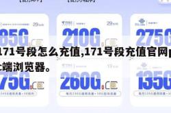 171号段怎么充值,171号段充值官网pc端浏览器。