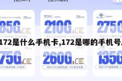 172是什么手机卡,172是哪的手机号。