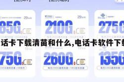 电话卡下载清苗和什么,电话卡软件下载。